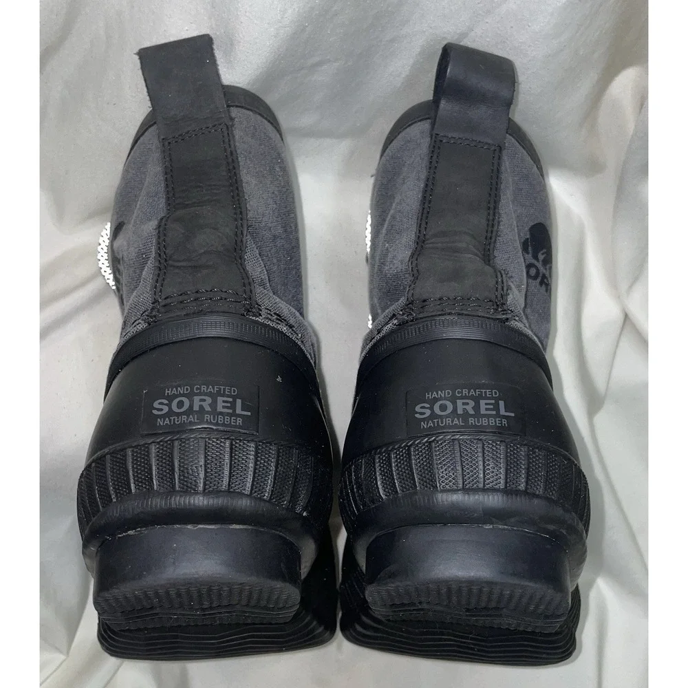 Sorel Mens Waterproof Boots Major Black NM2605-010 US 13 Rubber Lace Up Boots